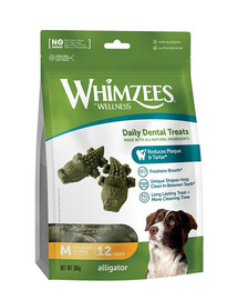 WHIMZEES Aligator mastications dentaires M 12 pièces