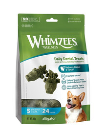 WHIMZEES Aligator mastication dentaire S 24 pièces