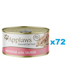 APPLAWS Cat Tin - Poisson blanc et saumon en bouillon - 72x70g