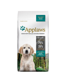 APPLAWS Dog Dry Puppy - Poulet sans céréales pour chiots de petites et moyennes races - 6 kg (3x2 kg)