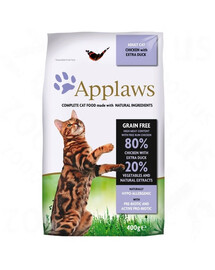 APPLAWS Cat Dry Adult Poulet & Canard 400g