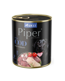 DOLINA NOTECI PIPER - Nourriture humide avec morue et tomates pour chiens - 800 g