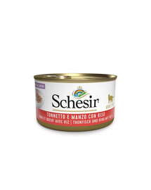 SCHESIR - Thon, filet de bœuf et riz au naturel - 85 g