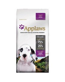 APPLAWS Dog Dry Puppy - Poulet sans céréales pour chiots de grandes races - 2 kg