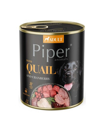 DOLINA NOTECI PIPER - Nourriture humide avec caille et canneberge pour chiens - 800g