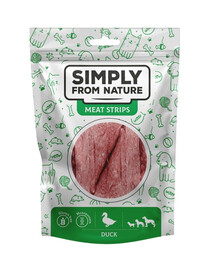 SIMPLY FROM NATURE Meat Strips - Bandes de viande de canard pour chiens - 80 g