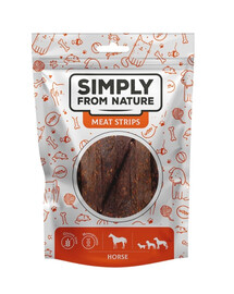 SIMPLY FROM NATURE Meat Strips - Bandes de viande de cheval pour chiens - 80 g