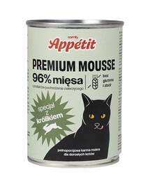 COMFY APPETIT PREMIUM Mousse - avec lapin pour les chats - 400 g