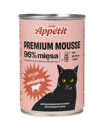 COMFY APPETIT PREMIUM Mousse - avec du bœuf pour les chats - 400 g