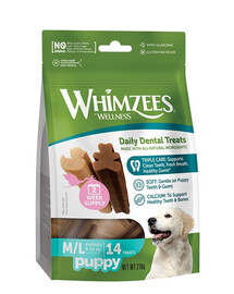 WHIMZEES Puppy - Friandises dentaires M/L pour chiots 14 pièces