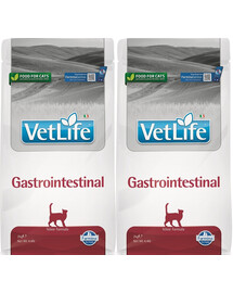 FARMINA Vet life Gastrointestinal Cat 2 x 2 kg pour les chats ayant des problèmes d'estomac