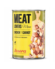 JOSERA Meatlovers Menu Nourriture humide au poulet avec carottes 800g