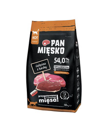 PAN MIĘSKO - Veau et canard pour chats adultes - M 10kg