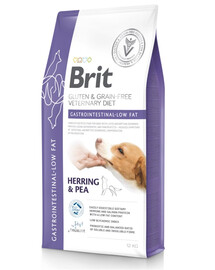 BRIT Grain Free Veterinary Diets Dog Gastrointestinal Low Fat 12 kg peuvre en gras sans cereales