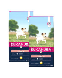 EUKANUBA Caring Senior Small Breed riche en poulet frais 30 kg (2 x 15kg)