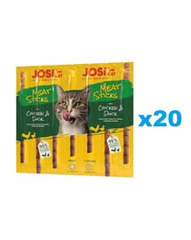 JOSERA JosiCat Meat Sticks bâtonnets de poulet et de canard pour chats 20x35g