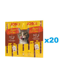 JOSERA JosiCat Meat Sticks bâtonnets de bœuf et d'agneau pour chats 20x35g