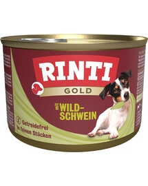 RINTI Gold Wild boar Mini - Viande de sanglier pour chiens de petites races - 185 g