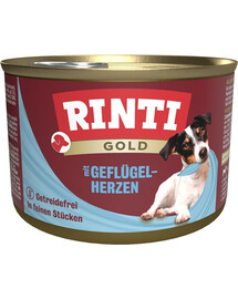 RINTI Gold Poultry hearts Mini - Coeurs de volaille pour chiens de petites races - 185 g