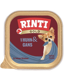 RINTI Gold Chicken&Goose Mini - poulet & oie pour chiens de petites races - 100 g