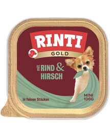 RINTI Gold Venison&Beef Mini - bœuf & cerf pour chiens de petites races - 100 g