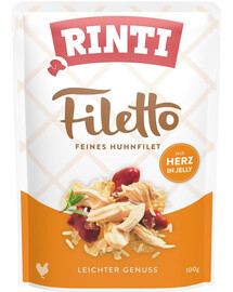RINTI Filetto in Jelly Chicken&Poultry hearts - filet & coeurs de poulet en gelée - 100 g