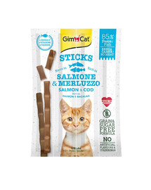 GIMCAT Sticks Salmon&Trout - Bâtonnets de saumon et de truite - 4 pièces