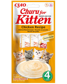 INABA Churu Kitten Chicken 4x14 g friandises au poulet pour chatons