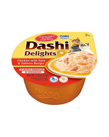 INABA Cat Dashi Delights - bouillon poulet, thon et saumon - 70 g