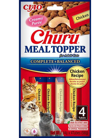 INABA Meal Topper Chicken Garniture de repas au poulet 4x14 g