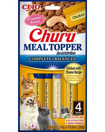 INABA Meal Topper Chicken&Cheese Garniture de repas au poulet et au fromage 4x14 g