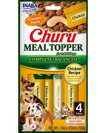 INABA Dog Meal Topper Chicken Garniture de repas au poulet 4x14 g