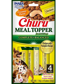 INABA Dog Meal Topper Chicken&Pumpkin Garniture de repas au poulet et au potiron 4x14 g