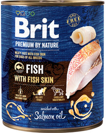 BRIT Premium by Nature Fish&Fish Skin - nourriture naturelle pour chiens à base de poisson et de peau de poisson - 800 g