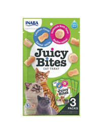 INABA Juicy Bites - friandise humide bouillon maison et calamars pour chats - 33.9 g (3x11.3 g)