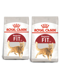 ROYAL CANIN Regular Fit 32 Aliment sec pour chats adultes pour une condition physique idéale 20 kg (2x10 kg)