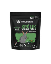 PAKA ZWIERZAKA Seventh Heaven Aliment sec Lapin aux herbes sauvages pour chiots 1,5 kg