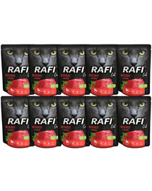 DOLINA NOTECI Rafi Cat Beef - Nourriture humide au bœuf pour chats adultes - 10x300 g