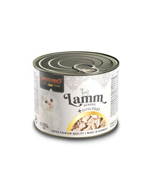 LEONARDO Agneau avec filet supplémentaire pour chats 6x200 g