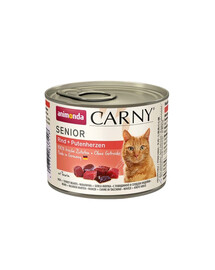 ANIMONDA Carny Chat Senior Bœuf et Cœur de dinde 200 g