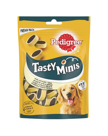 PEDIGREE Tasty Minis - friandises pour chiens adultes, saveur bœuf et fromage - 140 g
