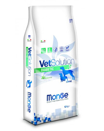 MONGE Vet Solution Dog Diabetic - Croquettes vétérinaires pour lutter contre le diabète - 12 kg