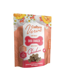 CALIBRA Dog Verve Semi-Moist Snack Fresh Chicken - friandises au poulet sans céréales - 150 g