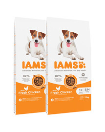 IAMS ProActive Health Adult Small & Medium Breed Chicken 24 kg (2 x 12 kg)