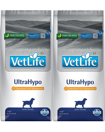 FARMINA Vet Life UltraHypo Dog - nourriture diététique pour chiens allergiques - 2x12 kg