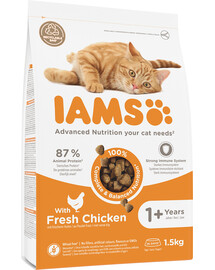IAMS for Vitality Chicken karma pour chats adultes avec du poulet 1,5 kg