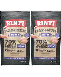 RINTI MAX-I-MUM Senior Chicken - Poulet pour chiens âgés - 2 x 12 kg