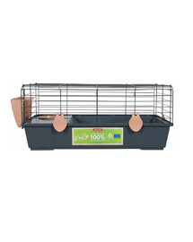ZOLUX EHOP - cage pour cochon d'inde anthracite, rose - 80 cm