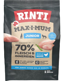 RINTI MAX-I-MUM Junior Chicken - avec poulet pour chiots - 1 kg