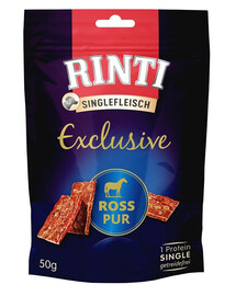 RINTI Singlefleisch Exclusive Snack Horse à la viande de cheval 50 g
